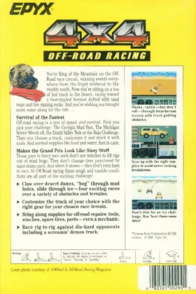 4x4 Off-Road Racing box cover back